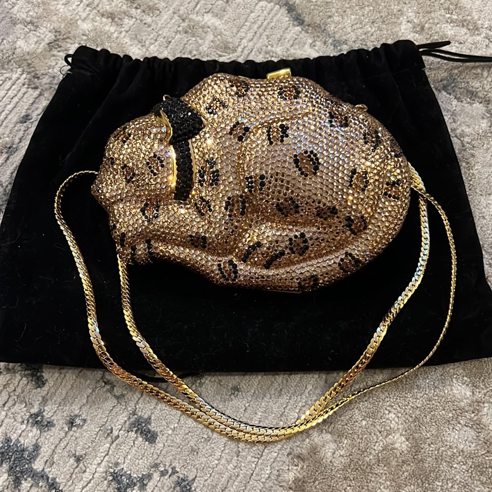 Leopard Rhinestone Clutch - Picture 10 of 10